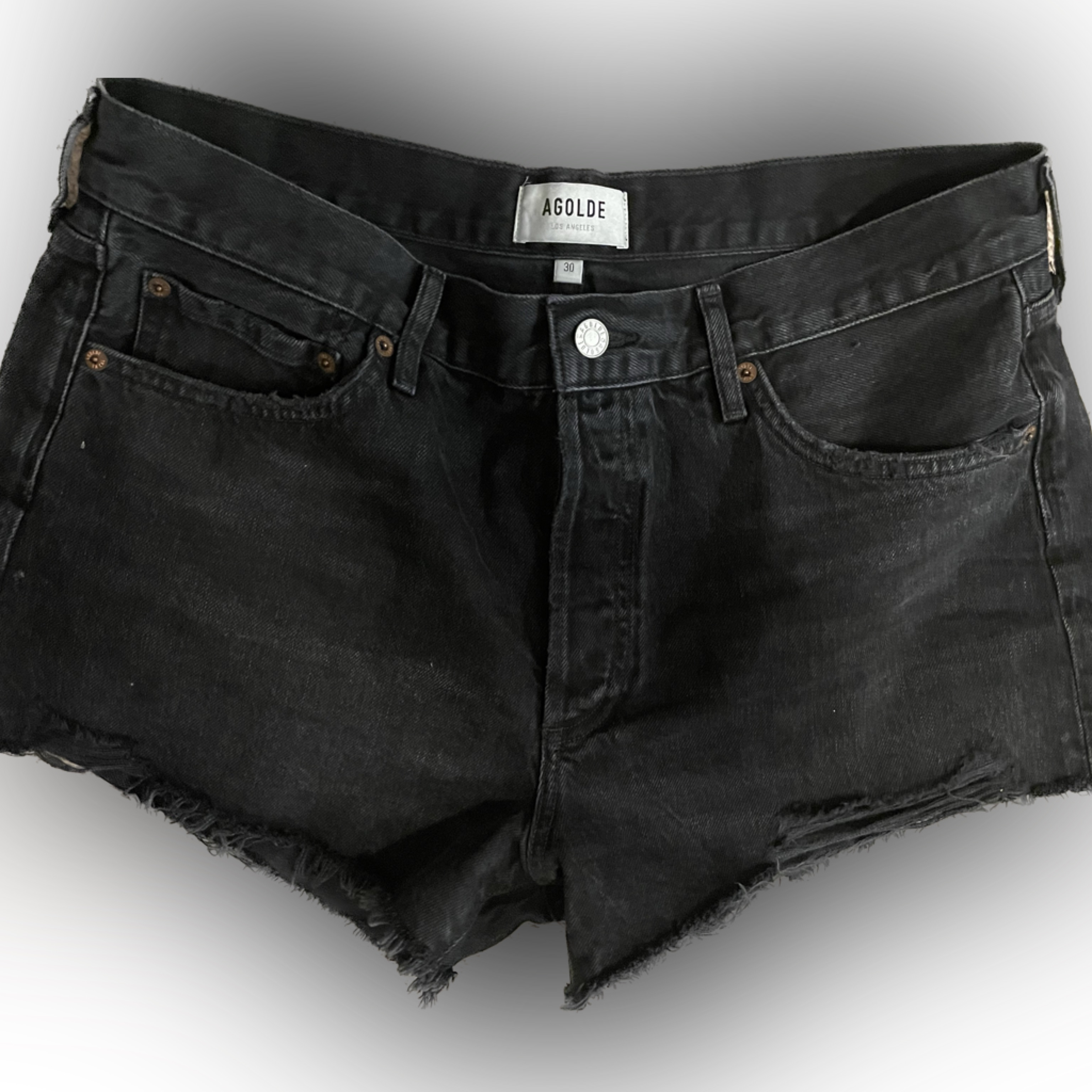 Agolde Parker Short - Black - Size 30